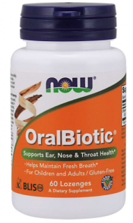 NOW Pastilky OralBiotic®, Ústní Probitoika, 60 pastilek