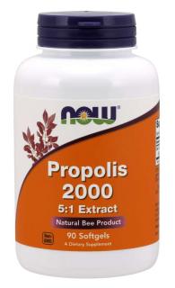 NOW Propolis 2000 5:1 Extract, 2 gramy včelího propolisu, 90 softgelových kapslí
