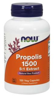 NOW Propolis 5:1 Extrakt, 1500 mg, 100 rostlinných kapslí