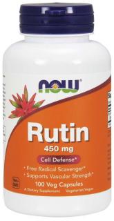NOW Rutin, 450 mg, 100 rostlinných kapslí