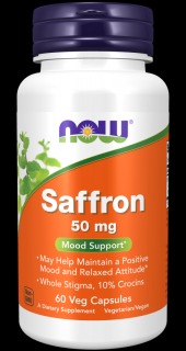 NOW Saffron, šafrán, 50 mg, 60 rostlinných kapslí