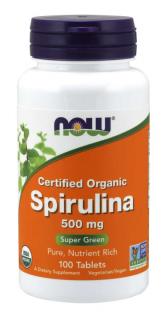 NOW Spirulina Organic, 500 mg, 100 tablet