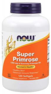 NOW Super Primrose 1300 mg, Pupalka dvouletá, 120 softgelových kapslí