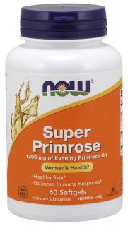 NOW Super Primrose 1300 mg, Pupalka dvouletá, 60 softgelových kapslí
