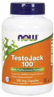 NOW TestoJack 100, 60 rostlinných kapslí