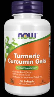 NOW Turmeric Curcumin, kurkumin standardizovaný extrakt, 60 softgelových kapslí