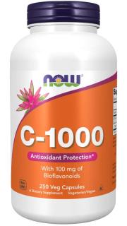 NOW Vitamin C-1000 s bioflavonoidy, 250 rostlinných kapslí
