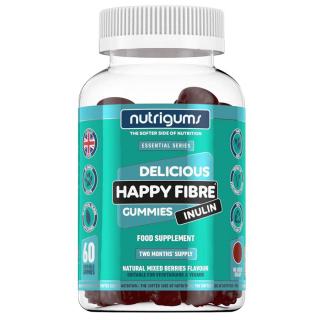 Nutrigums Happy Fibre Inulin, prebiotika, 60 želé bonbónů  Doplněk stravy