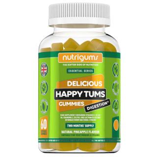 Nutrigums Happy Tums Digestion, podpora trávení, 60 želé bonbónů  Doplněk stravy