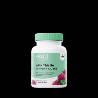 Osavi Milk Thistle, silymarin, Ostrepestřec mariánský, standardizovaný extrakt, 100 mg, 60 rostlinných kapslí  doplněk stravy