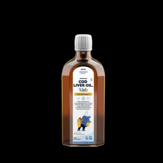 Osavi Norwegian Cod Liver Oil Kids, Omega 3 Norský olej z tresčích jater, pro děti, citrón, 500 mg, 250 ml  doplněk stravy