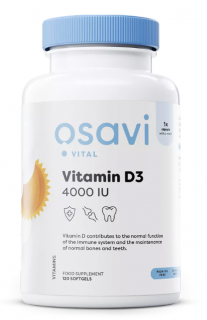 Osavi Vitamín D3, 4000 IU, 120 softgelových kapslí  Doplněk stravy