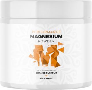 Performance Magnesium Powder Pomeranč (hořčík bisglycinát), nová méně sladká verze,  450 g
