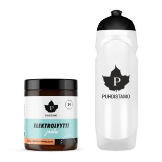 Puhdistamo - Electrolyte Powder 120g mango pomeranč + láhev 750ml zdarma