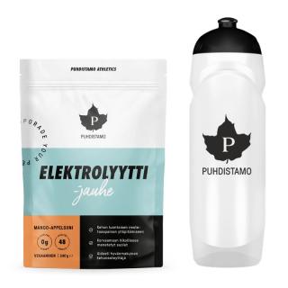 Puhdistamo - Electrolyte Powder 240g mango apple + láhev 750ml zdarma