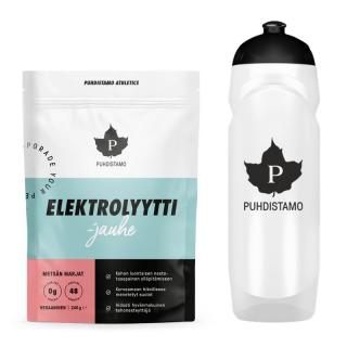 Puhdistamo - Electrolyte Powder 240g red berries + láhev 750ml zdarma