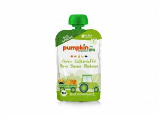 Pumpkin Organics - Zeleninové pyré z dýně, batátu s hruškou, banánem a borůvkou BIO, 100 g  *CZ-BIO-001 certifikát