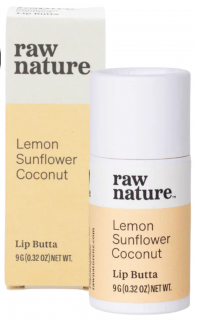 Raw Nature, Natural Lip Balm, Přírodní balzám na rty, Citrón, 9 g