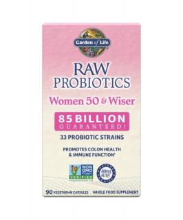 RAW Probiotika pro ženy po 50+ - 85mld. CFU, 33 probiotických kmenů, 90 rostlinných kapslí