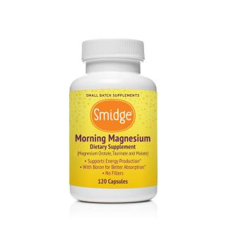 Smidge Morning Magnesium, 3 druhy hořčíku, 120 rostlinných kapslí  Doplněk stravy