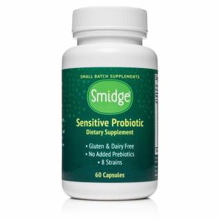 Smidge Sensitive Probiotika, 8 kmenů, 5 miliard CFU, 60 rostlinných kapslí  Doplněk stravy