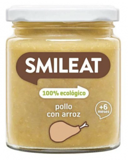 Smileat příkrm kuře s rýží a zeleninou s extra panenským olivovým olejem, 6M+, BIO, 230 g