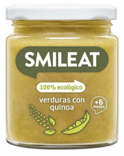 Smileat příkrm quinoa se zeleninou s extra panenským olivovým olejem, 6M+, BIO, 230 g