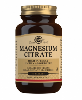 Solgar Magnesium Citrát, hořčík, 200 mg, 60 tablet