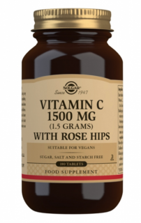 Solgar Vitamin C, 1500 mg, se šípky, 180 tablet, EXP.  Expirace 12/2024
