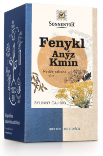 Sonnentor - Fenykl Anýz Kmín, porcovaný čaj, BIO, 18 ks  *CZ-BIO-002 certifikát