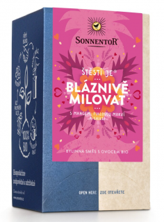 Sonnentor - Štěstí je® bláznivě milovat, porcovaný čaj, BIO, 18 ks  *CZ-BIO-002 certifikát