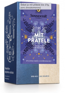 Sonnentor - Štěstí je® mít přátele, porcovaný čaj, BIO, 18 ks  *CZ-BIO-002 certifikát