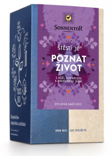Sonnentor - Štěstí je® poznat život, porcovaný čaj, BIO, 18 ks  *CZ-BIO-002 certifikát