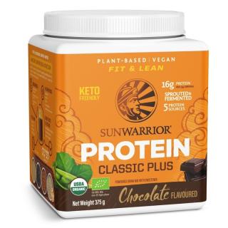 Sunwarrior Classic Plus Organic Protein, čokoládový, BIO, 375 g  Doplněk stravy