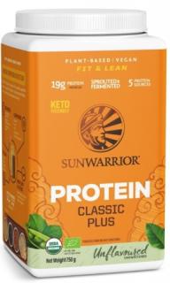 Sunwarrior Classic Plus Organic Protein Unflavoured, protein, neochucený, BIO, 750 g  Doplněk stravy