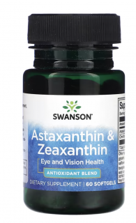 Swanson Astaxanthin & Zeaxanthin, 60 kapslí  Doplněk stravy