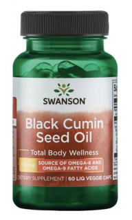 Swanson Black Cumin Seed Oil,  olej ze semen černuchy seté, 500 mg, 60 kapslí  Doplněk stravy