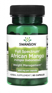Swanson Full Spectrum African Mango (Irvingia Gabonensis), 400 mg, 60 kapslí  Doplněk stravy