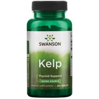 Swanson Kelp (Organický jód), 225 mcg, 250 tablet