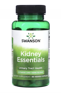 Swanson Kidney Essentials, podpora ledvin, 60 rostlinných kapslí  Doplněk stravy