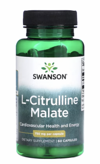 Swanson L-Citrulline Malate, citrulin malát, 750 mg, 60 kapslí  Doplněk stravy
