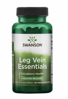 Swanson Leg Vein Essentials, podpora žil a cév, 60 rostlinných kapslí  Doplněk stravy
