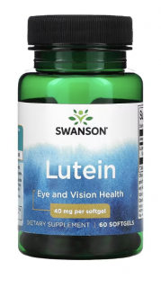 Swanson Lutein (zdraví očí), 40 mg, 60 softgelových kapslí  Doplněk stravy