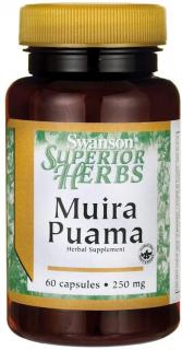 Swanson Muira Puama (extrakt 10:1), 250 mg, 60 kapslí