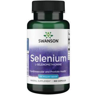 Swanson Selenium (L-selenomethionine), 100 mcg, 200 kapslí