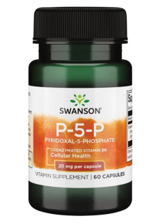 Swanson Vitamin B6 P-5-P, 20 mg, (vitamin B6), 60 kapslí