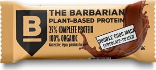 The Barbarian Proteinová Tyčinka Organic Chocolate Coated Double Choc & Maca, 68 g  Protein Bar
