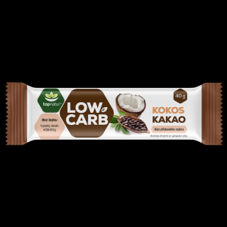 Topnatur - Low Carb tyčinka, kokos a kakao, 40 g