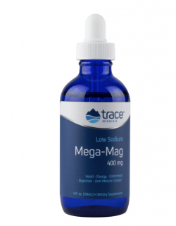 Trace Minerals Mega Mag 400 mg, hořčík s elektrolyty, 118 ml  Doplněk stravy