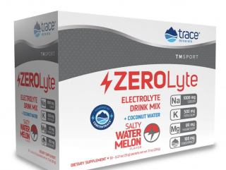 Trace Minerals Zerolyte Salty Watermelon, elektrolyty s příchuti vodního melounu, 30 sáčků  Doplněk stravy